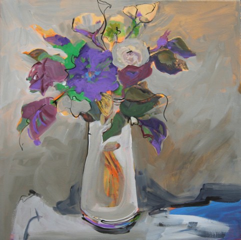 A Bid For Connection 22x22 Inches Acrylic On Canvas 